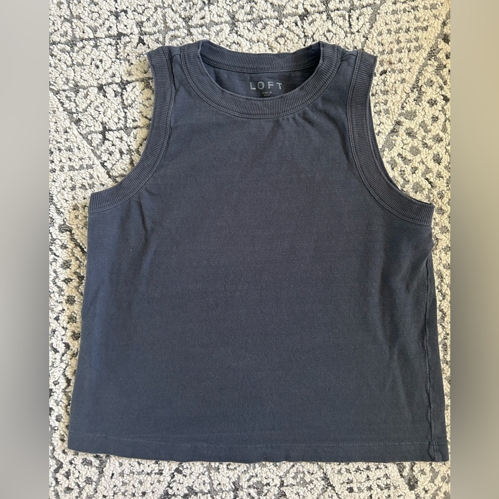 LOFT Navy Blue Sleeveless Top